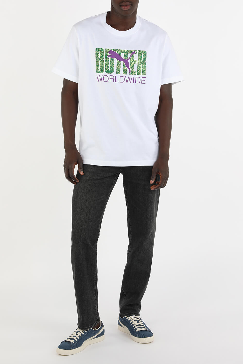 פומה X באטר גודס חולצת לוגו בצבע לבן